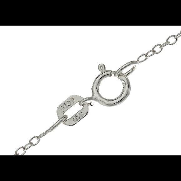 🍀 STERLING SILVER STATION BAR NECKLACE - Picture 2 of 3